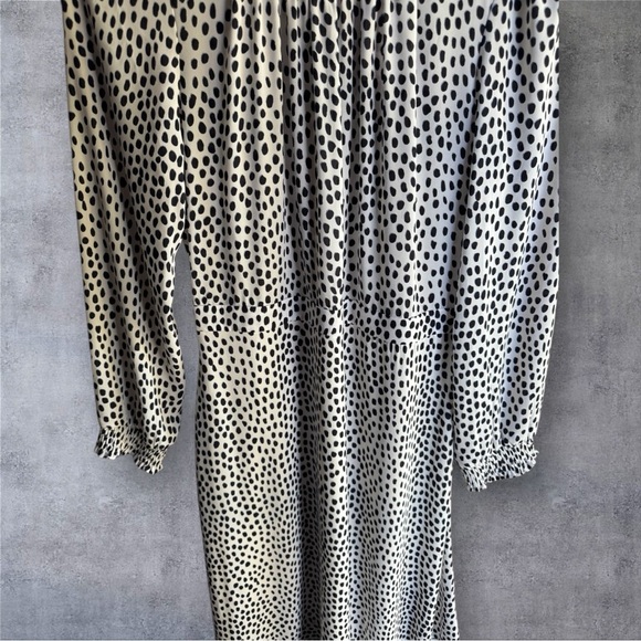 J.CREW Ruffle-Neck Leopard Peasant Dress - NWT - Size 10 - Picture 5 of 9